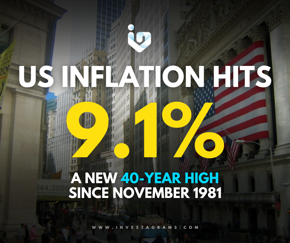BREAKING: US Inflation reaches 9.1%, the highest the US has seen in 40 ...