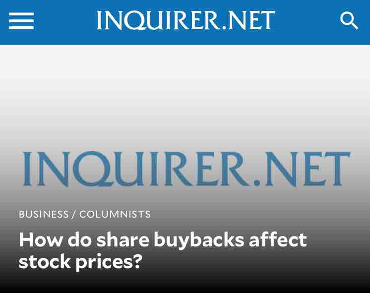 'How do share buybacks affect stock prices? By Henry Ong