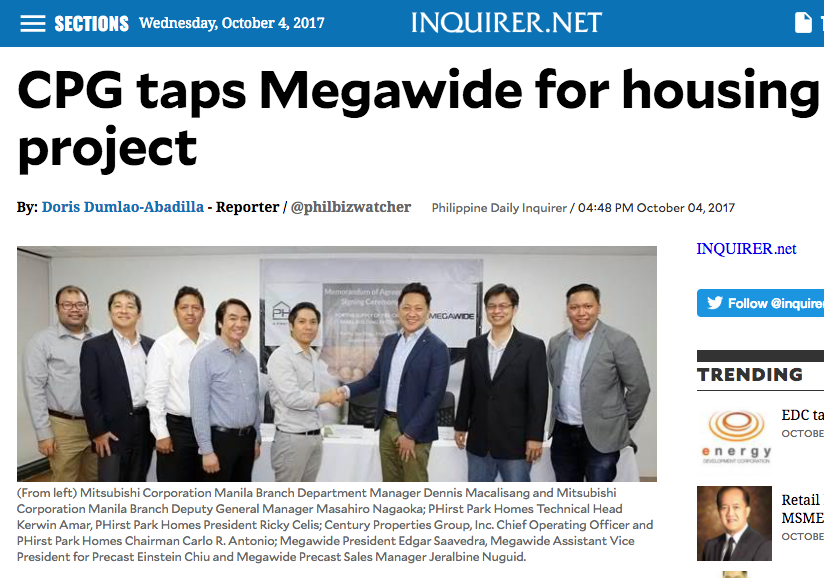 MWIDE CPG An excerpt from the link below Property developer Century